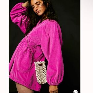 NWOT Free People Covered in Cord Tunic Top/Mini Dress - Size Small